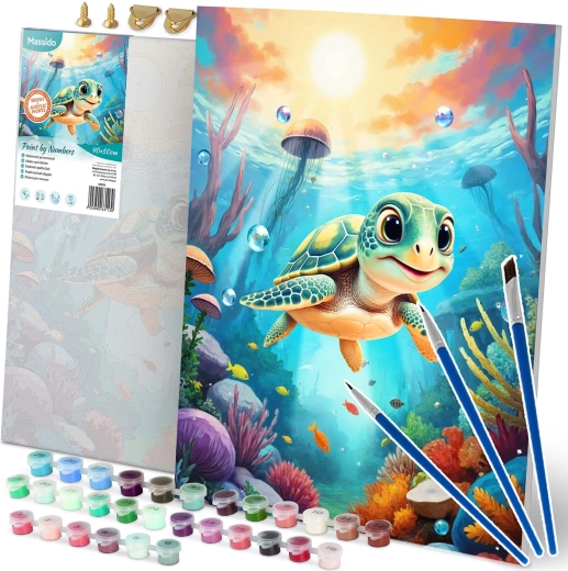 Paint by Numbers 40×50 cm Massido Little Turtle