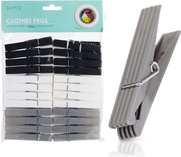 Plastic clothes pegs Ultra Clean 24 pcs