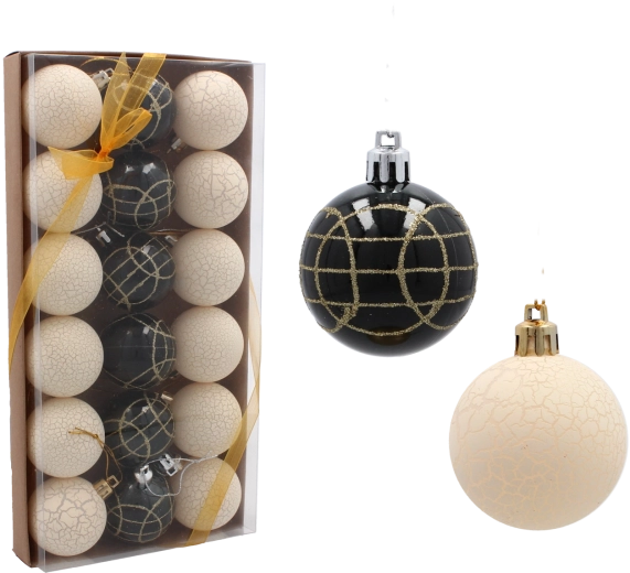 Set de 18 boules de Noël 5 cm – décorations en plastique résistantes