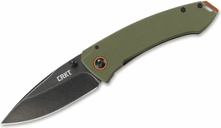CRKT Tuna OD Green folding pocket knife 8.2 cm, stonewash, G10