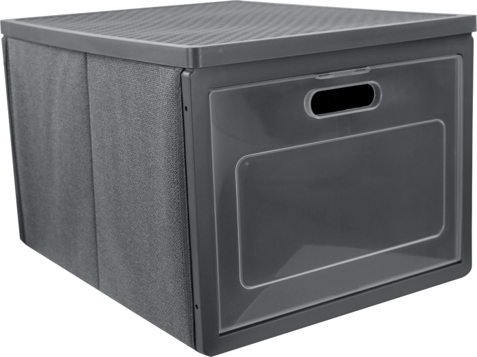 Organizzatore da armadio grigio con sportelli frontali 41 × 31 × 25 cm