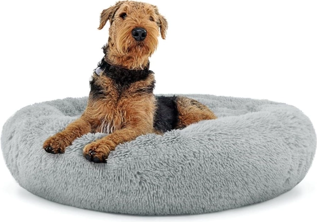 Cuccia universale in peluche per cani e gatti, 80 cm - grigio chiaro