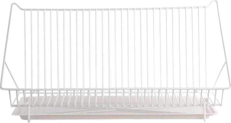 Égouttoir à vaisselle Uszatka à un niveau 55 cm blanc avec bac d’égouttage