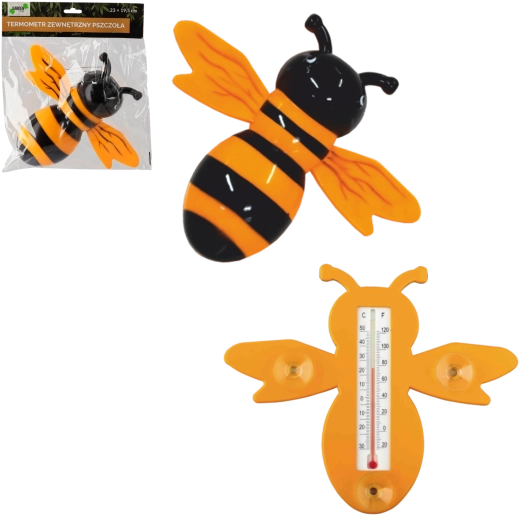 Venkovní teploměr v podobě včely s přísavkami 23 × 19,5 cm