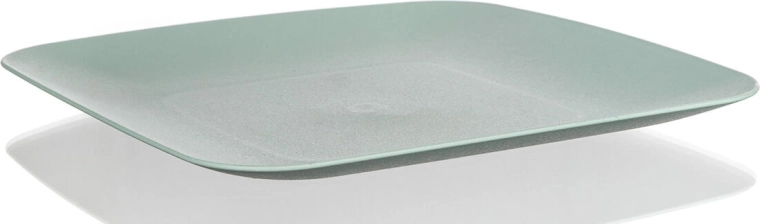 Assiette plate carrée 23,5 × 23,5 cm en plastique MENTHE CULINARIA