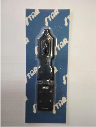 Zawiasowa skobel 140 mm czarna