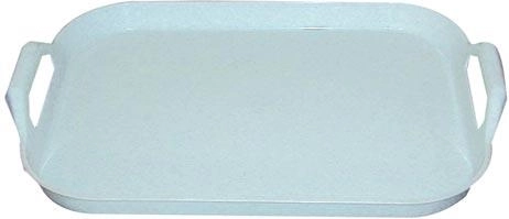 Plateau de service en plastique avec poignées 43 × 33 cm – motif rayé, assortiment de couleurs