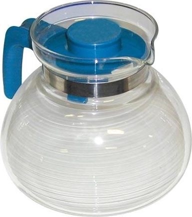 Steklena čajna konvica Svatava 1,7 l s plastičnim pokrovom in ročajem