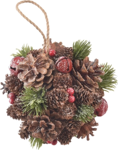 BELL palla decorativa sospesa a forma di pigna 16 cm