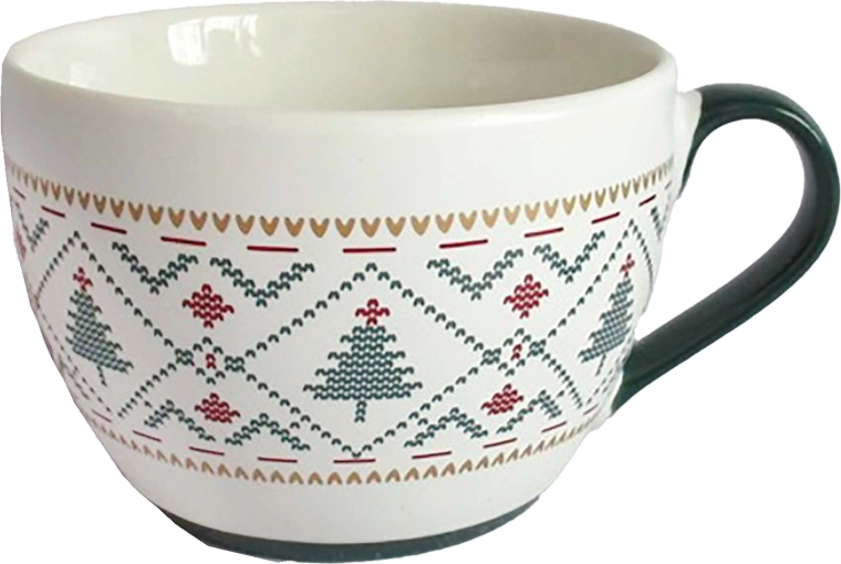 Ceramic Christmas mug with tree 490 ml