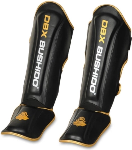 Protège-tibias et cou-de-pied DBX BUSHIDO, noir-or