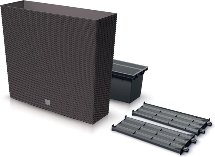 Jardinière haute Rato Case avec insert amovible, ombre, 77 cm