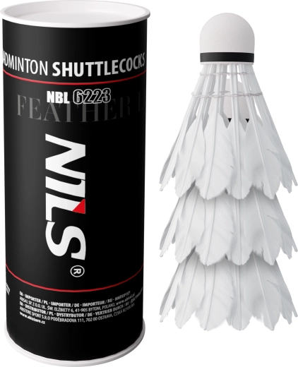Feather Badminton Shuttlecocks with LED Nils NBL6223, 3 pcs
