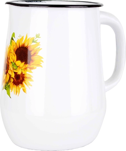 Brocca smaltata 2,5 l con decoro girasoli