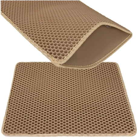 Purlov beige double-layer litter mat 60 × 45 cm