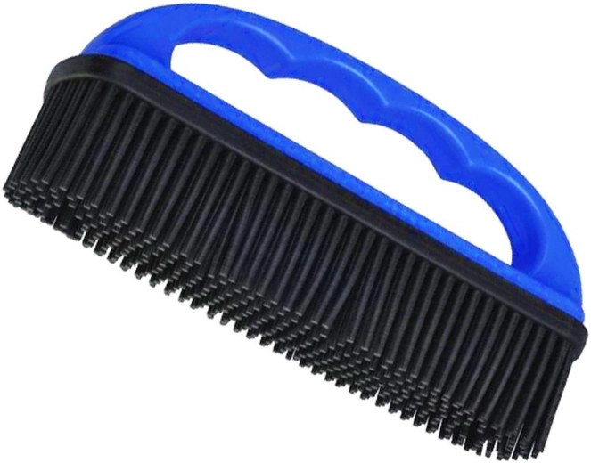 Gumis sörtéjű állatszőr-kefe, 15 cm