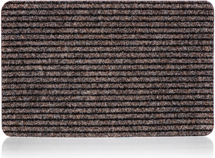Doormat rubber and textile 40 × 60 cm brown