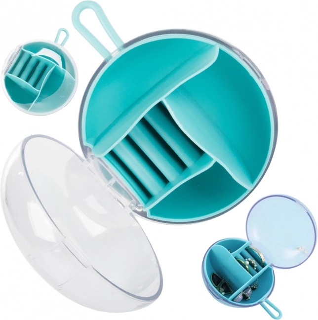 Ronde reissieradendoos met compartimenten