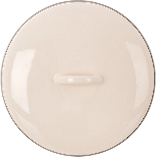 Couvercle émaillé crème 26,5 cm