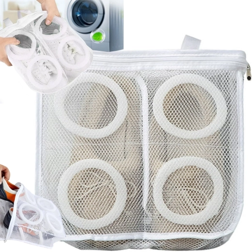 mesh waszak voor het wassen van kinderschoenen met ritssluiting