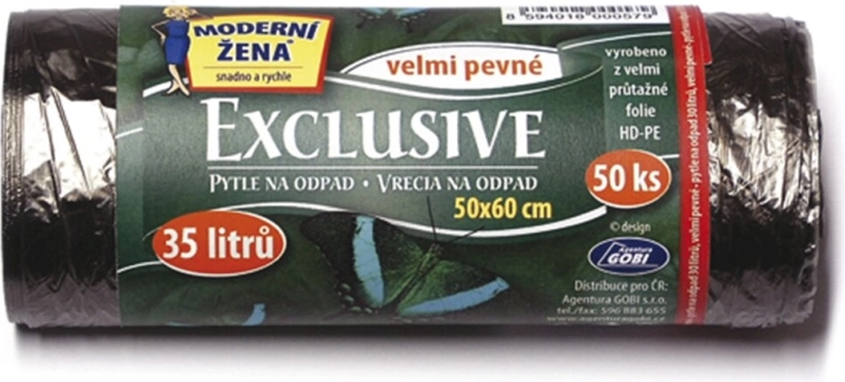 Sacs poubelle Exclusive 35 l noirs 50 pcs