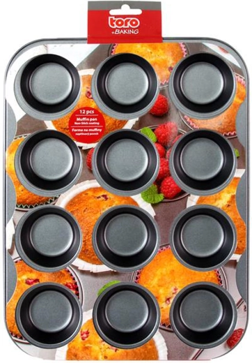 TORO Muffin Pan for 12 Pieces 35 × 26.5 cm