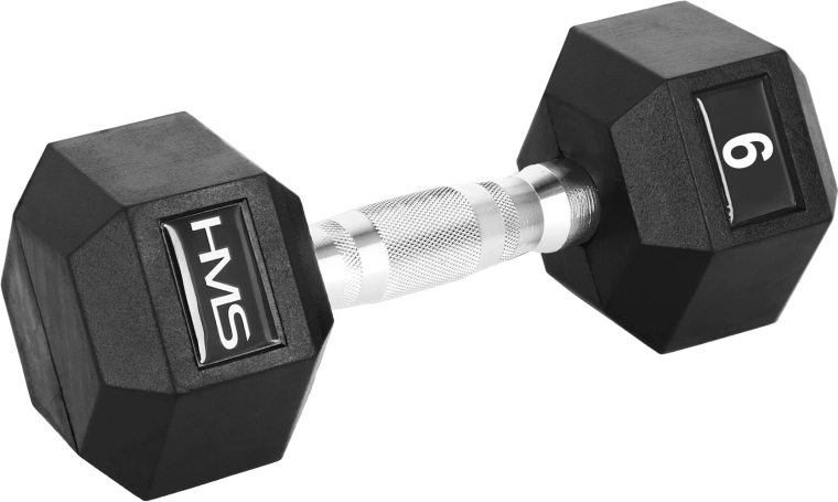 Manubrio esagonale HMS Hex Pro gommato 9 kg