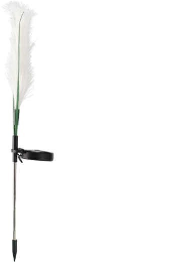 Lampe solaire de jardin herbe de la pampa 70 cm, 10 LED, blanc chaud