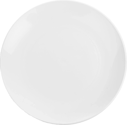 Ondiep plastic bord wit 22,5 cm