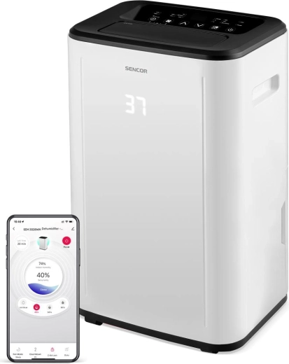 Sencor SDH 3028WH smart mobile dehumidifier 30 l with Wi‑Fi