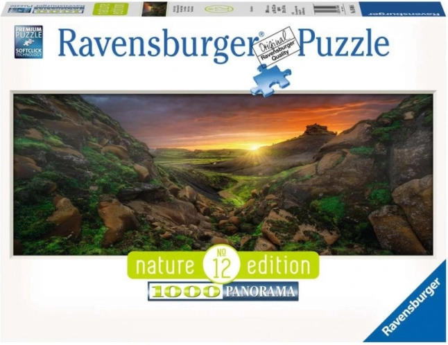 Panoramic Puzzle 1000 Pieces Icelandic Sunset