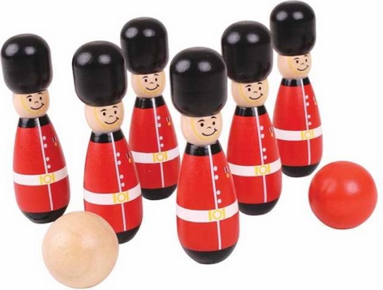 English Guards Wooden Skittles by Bigjigs Toys