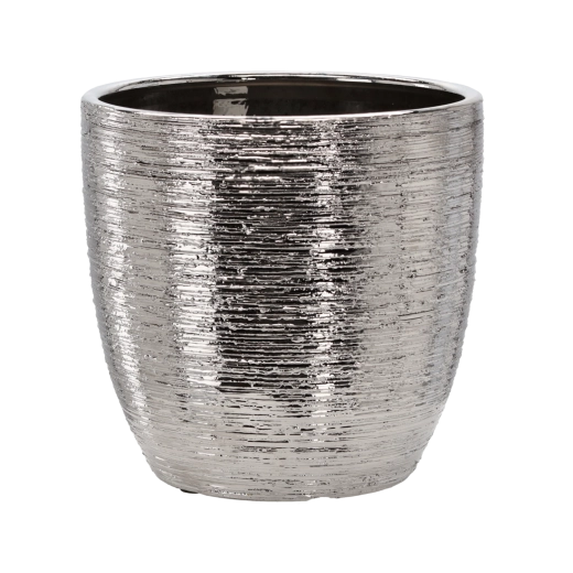 Coprivaso in ceramica, argento, 30 × 30 × 29,5 cm