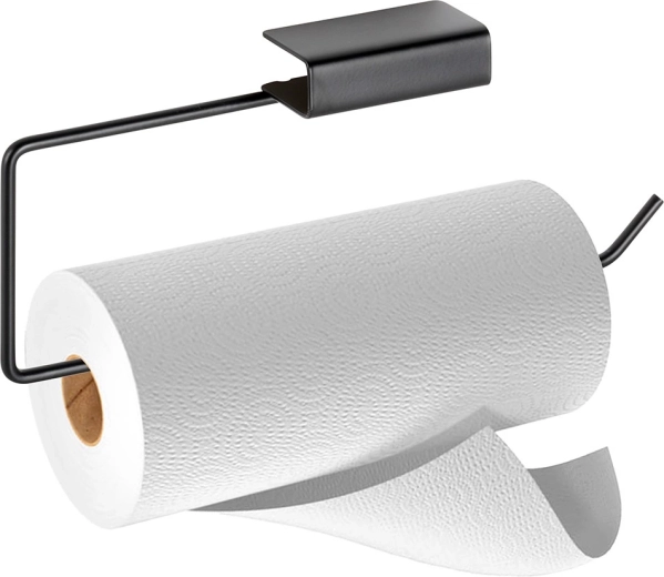 Metal paper towel holder, black 30 × 4.5 × 13 cm