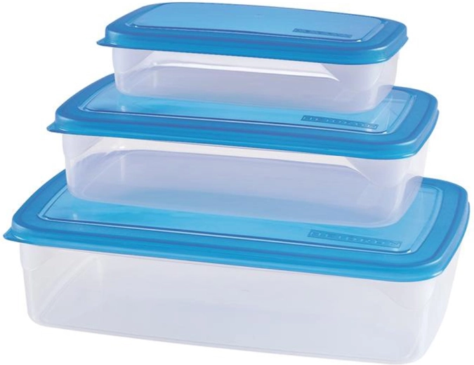 Boîtes alimentaires en plastique Heidrun, lot de 3, couleurs assorties