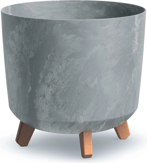 Cache-pot Gracia Tubus effet béton 29,8 cm gris