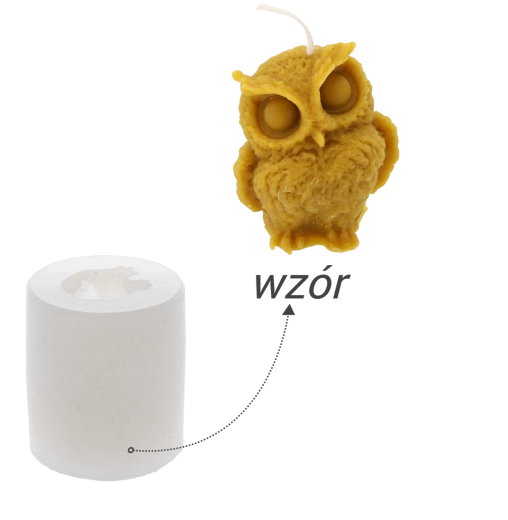 Moule en silicone pour bougies motif chouette