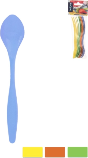Cucchiaini da dessert in plastica UH, colori assortiti, 10 pz