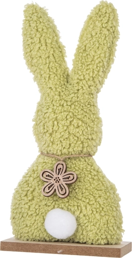 Dekorativ figur Boucle-kanin grøn 25 cm