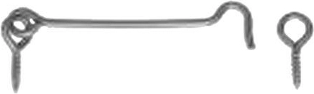 Gancio con occhiello da avvitare 80 mm zincato