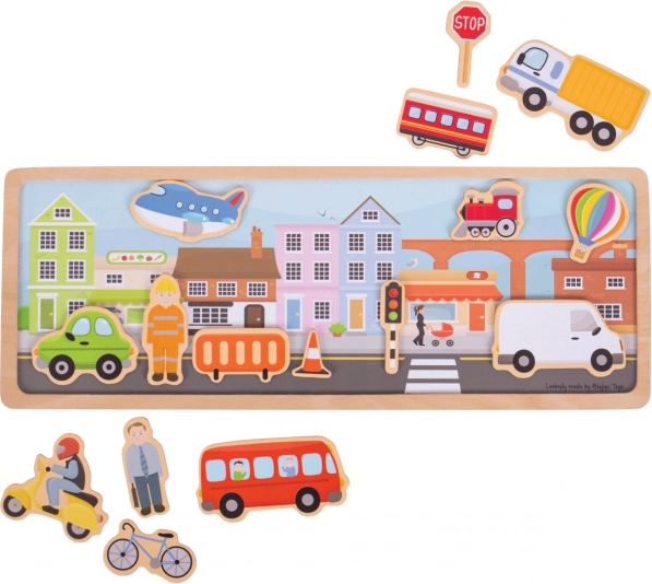 Bigjigs Toys Magnetic City Puzzle