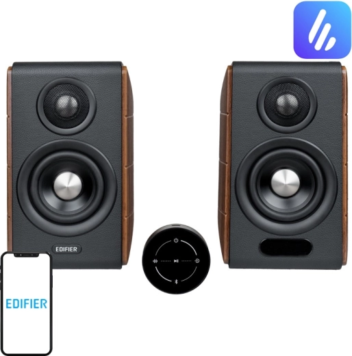 Edifier S880DB MKII diffusori attivi da scaffale 2.0 (legno scuro)
