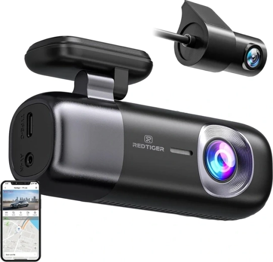 REDTIGER F9 WiFi 4K + 1080p Dash Camera