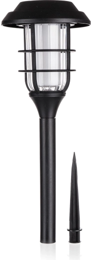 Solar garden lamp with flame effect, 12 LED, black