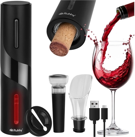 Ruhhy Electric Wine Opener – Automatic USB‑C Set (4 pieces)