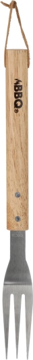 Forchetta da barbecue in acciaio inox con manico in legno 46 cm