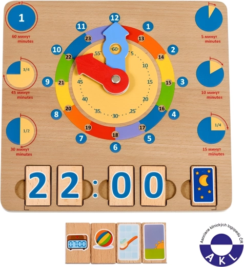 Lucy & Leo wooden educational board Learning the Clock