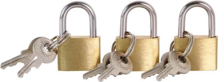 Set of 20 mm Padlocks – 3 Pieces