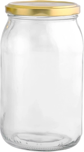 Set di 6 vasetti per conserve Twist 900 ml con coperchi dorati Ø 82