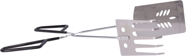 Chromed grilling tongs 38 cm